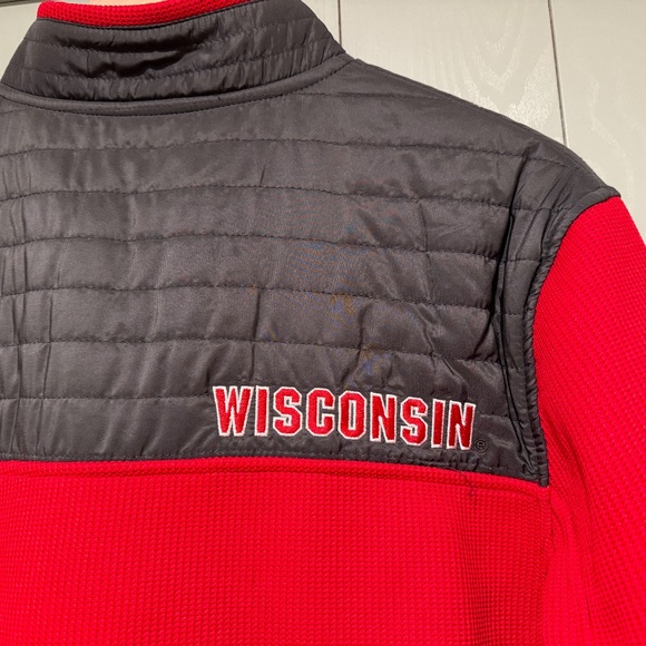Wisconsin Badgers Colosseum Men's 1/4 Zip Knit/Fleece Sweater/Pullover/Jacket-S - Picture 4 of 6